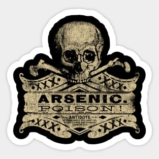 Vintage Arsenic Skull Poison Label Halloween Tee Sticker